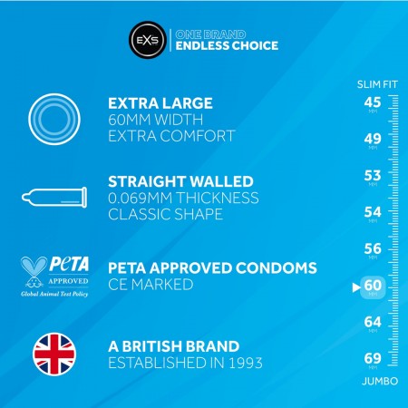 EXS Magnum - Extra Largo - Preservativos - 12 
