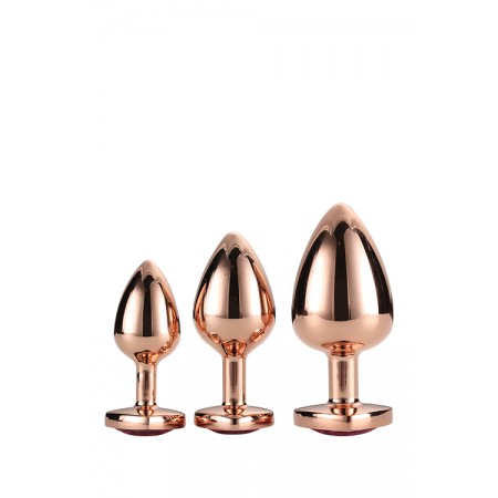 Kit plugs anais GLEAMING LOVE ROSE Dourado Kit plugs anais GLEAMING LOVE ROSE Dourado