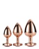 Kit plugs anais GLEAMING LOVE ROSE Dourado Kit plugs anais GLEAMING LOVE ROSE Dourado