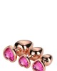 Kit plugs anais GLEAMING LOVE ROSE Dourado Kit plugs anais GLEAMING LOVE ROSE Dourado