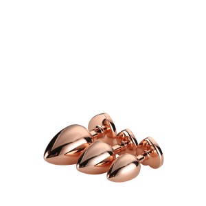 Kit plugs anais GLEAMING LOVE ROSE Dourado