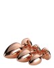 Kit plugs anais GLEAMING LOVE ROSE Dourado Kit plugs anais GLEAMING LOVE ROSE Dourado