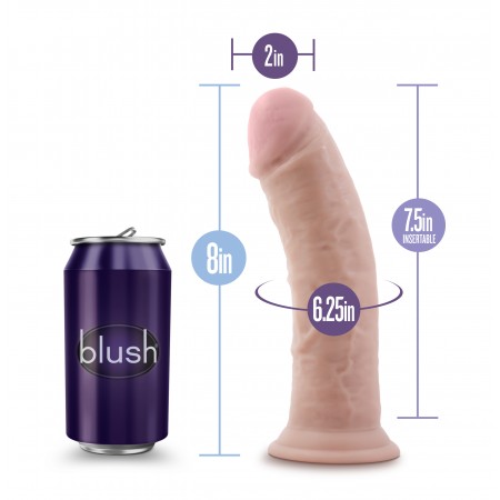 AU NATURAL 8INCH DILDO VANILLA AU NATURAL 8INCH DILDO VANILLA