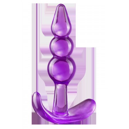 B YOURS TRIPLE BEAD ANAL PLUG PURPLE