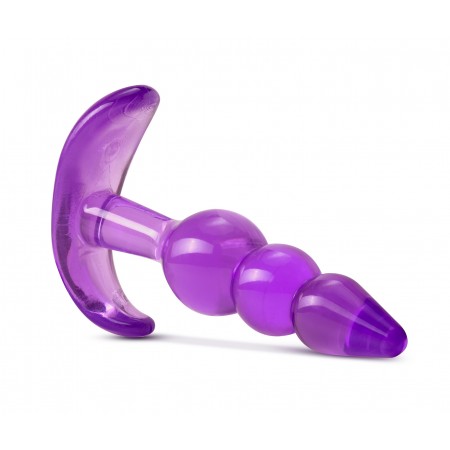 B YOURS TRIPLE BEAD ANAL PLUG PURPLE
