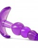 B YOURS TRIPLE BEAD ANAL PLUG PURPLE