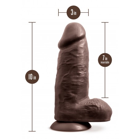 AU NATUREL CHUB 10"  DILDO CHOCOLATE