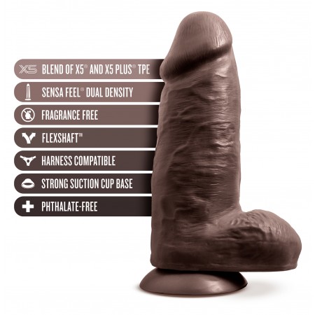 AU NATUREL CHUB 10"  DILDO CHOCOLATE