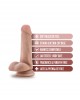 DR. SKIN DR. JEFFREY 6.5 INCH DILDO WITH BALLS BEIGE