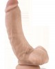 DR. SKIN MR. MAYOR 9 INCH DILDO WITH BALLS BEIGE