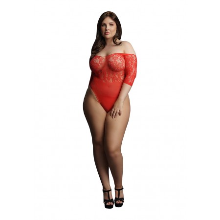 Presents Rhinestone Off shldr Body OS - Red