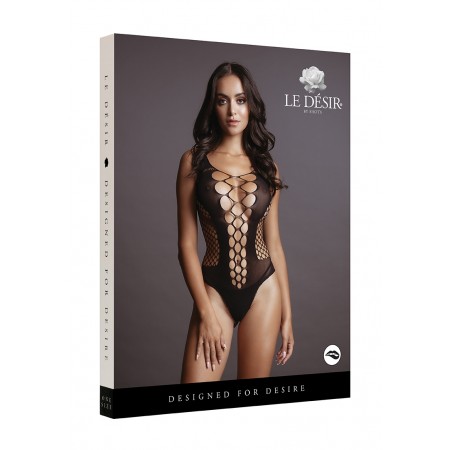 Body Contrast Fence Net Teddy Le Desir Preto Body Contrast Fence Net Teddy Le Desir Preto