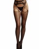 Shredded Suspender Pantyhose - Black - O/S