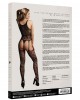 Lace suspender bodystocking with round neck - Black - O/S