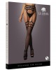 Garterbelt stockings with open design - Black - O/S