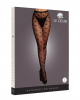 Heart Patterned Tights - One Size - Black