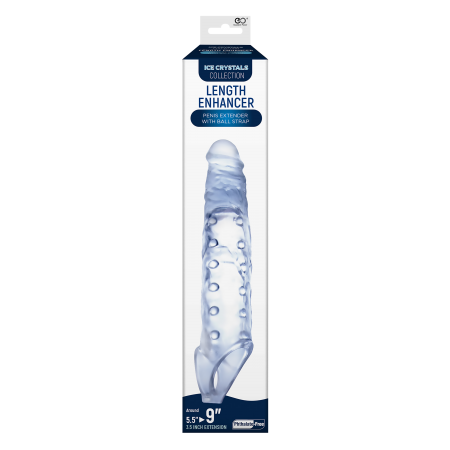 NMC 9 INCH TPE TRANSPARENT PENIS LENGTH ENHANCER WITH BALL STRAP