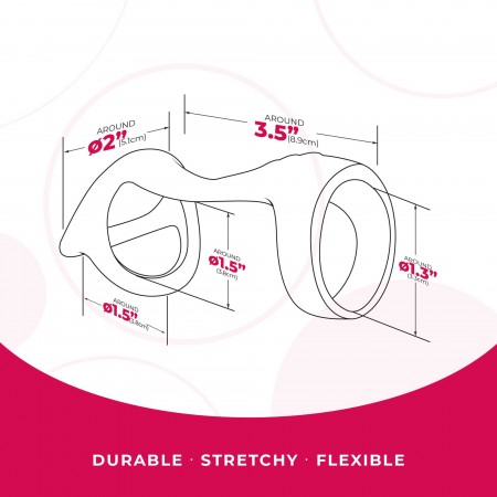 NMC SILICONE COCK STRAP WITH BALL STRETCHER BLACK