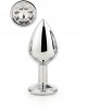 Plug anal medio GLEAMING LOVE Prateado