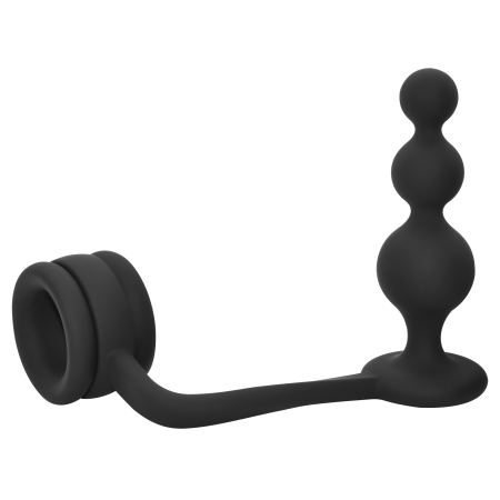 RAMROD COCKRING WITH BEADED ANAL PLUG