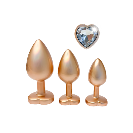 GLEAMING LOVE PEARL GOLD PLUG SET