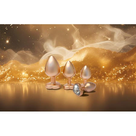 GLEAMING LOVE PEARL GOLD PLUG SET