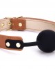 BLAZE ELITE BALL GAG COGNAC VEGAN LEATHER