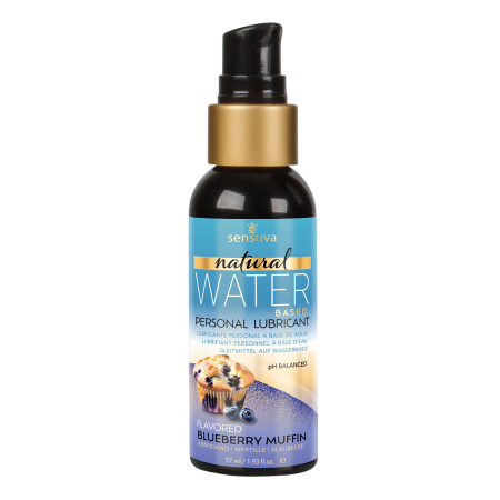 SENSUVA NATURAL WATER-BASED PERSONAL LUBRICANT BLUEBERRY MUFFIN 57ML SENSUVA NATURAL WATER-BASED PERSONAL LUBRICANT BLUEBERRY MUFFIN 57ML