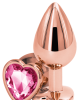 Plug Anal Dourado REAR ASSETS coração rosa M 