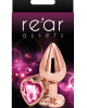 Plug Anal Dourado REAR ASSETS coração rosa M 