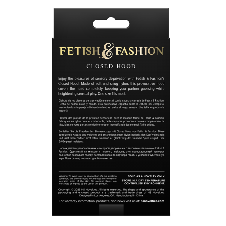 FETISH & FASHION CLOSED HOOD BLACK