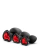 Conjunto Plugs Anais Luxe Bling Training Preto/Vermelho
