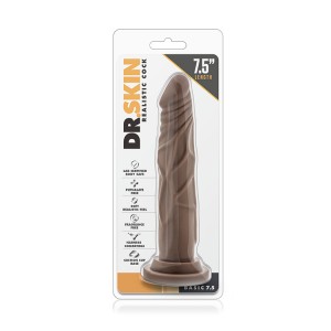 Dildo Realista c/ Base Succção Dr. Skin Chocolate 17cm Castanho Dildo Realista c/ Base Succção Dr. Skin Chocolate 17cm Castanho