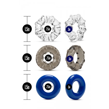 STAY HARD TRIPLE STRETCH 3PACK COCKRINGS STAY HARD TRIPLE STRETCH 3PACK COCKRINGS