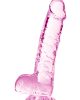 NATURALLY YOURS  6 CRYSTALLINE DILDO  ROSE