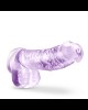 NATURALLY YOURS  6 CRYSTALLINE DILDO  AMETHYST