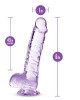 NATURALLY YOURS  6 CRYSTALLINE DILDO  AMETHYST