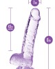 NATURALLY YOURS  6 CRYSTALLINE DILDO  AMETHYST