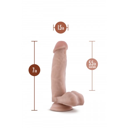 DR. SKIN DR. MARK 7 INCH DILDO WITH BALLS BEIGE