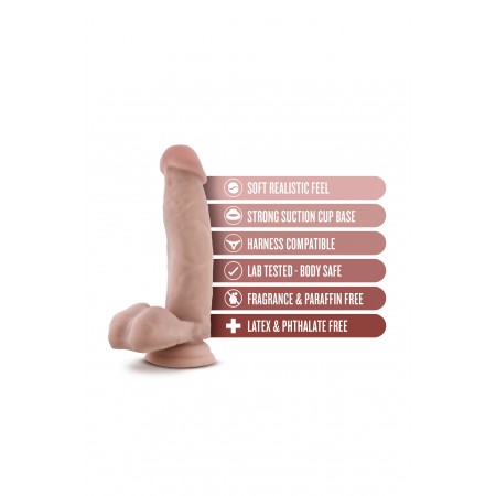 DR. SKIN DR. MARK 7 INCH DILDO WITH BALLS BEIGE