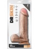 DR. SKIN MR. MAGIC 9 INCH DILDO WITH BALLS BEIGE