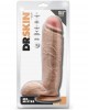 DR. SKIN MR. MISTER 10.5 INCH DILDO WITH BALLS BEIGE