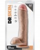 DR. SKIN MR. SAVAGE 11.5 INCH DILDO WITH BALLS BEIGE