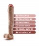 DR. SKIN MR. ED 13 INCH DILDO WITH BALLS BEIGE