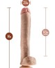 DR. SKIN DR. MICHAEL 14 INCH DILDO WITH BALLS BEIGE