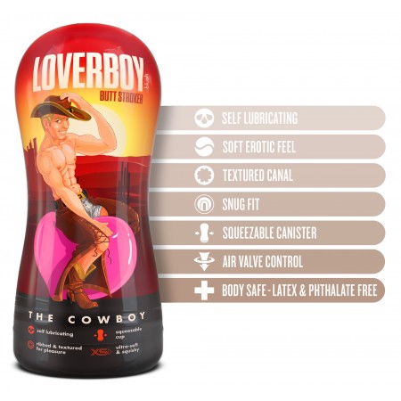 LOVERBOY COWBOY SELF LUBRICATING STROKER BEIGE