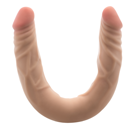DR. SKIN PLUS 14 POSABLE DOUBLE DONG BEIGE