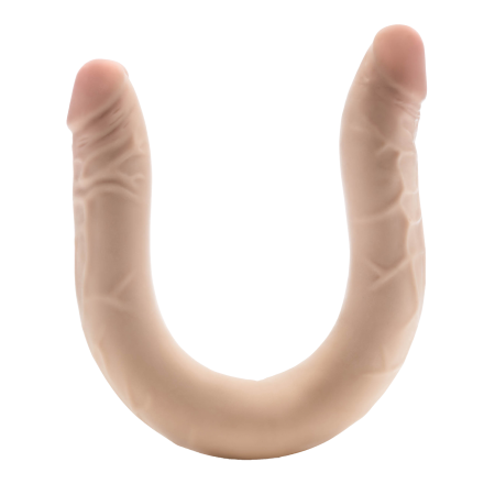 DR. SKIN PLUS 16.5 POSABLE DOUBLE DONG BEIGE