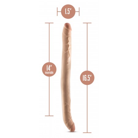 DR. SKIN PLUS 16.5 POSABLE DOUBLE DONG BEIGE