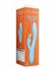  Ribbed Ultra Soft Silicone Rabbit Vibrator - Glacial Blue
